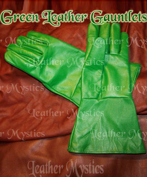 green gauntlet gloves