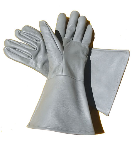 leather gauntlet gloves