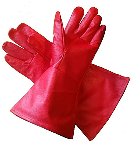 leather gauntlet gloves