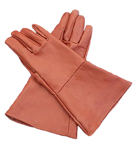 leather gauntlet gloves