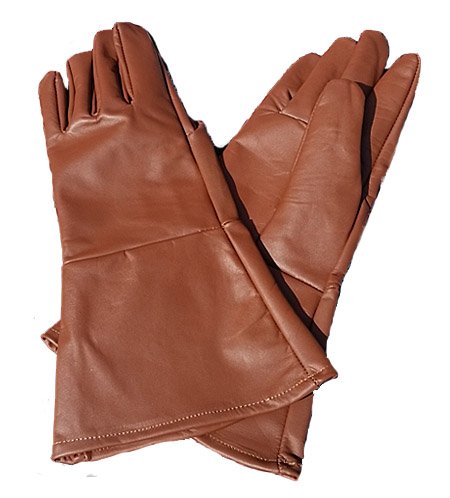 leather gauntlet gloves